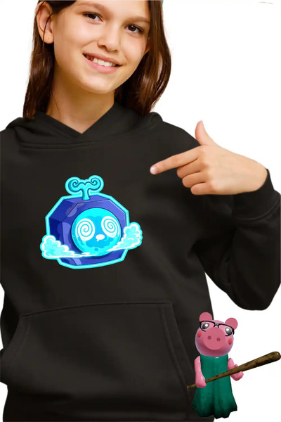 OEM Παιδικό Κορίτσι Blox Fruits Portal Fruit Roblox Φούτερ με Κουκούλα Fruit