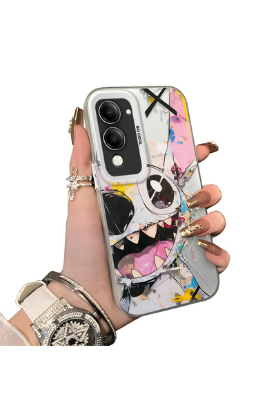 ucuc Vivo Y19/Y19S 5G/Y19E Compatible Hard Acrylic Back Silicone Edge Lens Pr...