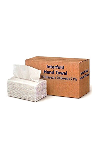 Finesse Daily Care Inter Fold Hand Towel Tissue - Pack of 20 Boxes, 150 sheet...
