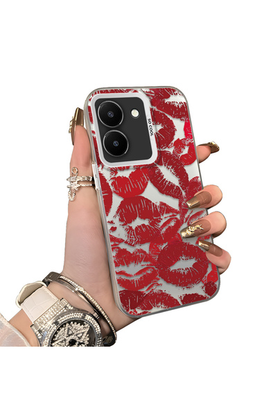 ucuc Vivo Y36 4G/5G Compatible Hard Acrylic Back Silicone Edge Lens Protectio...