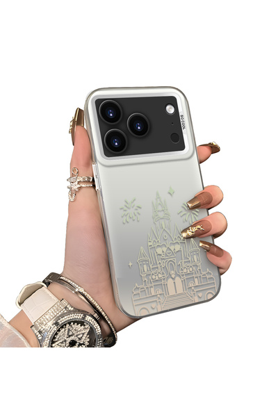 ucuc iPhone 17 Pro Compatible Hard Acrylic Back Silicone Edge Lens Protection...