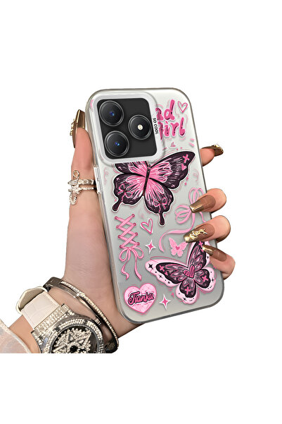 ucuc Realme Note 60 Compatible Hard Acrylic Back Silicone Edge Lens Protectio...