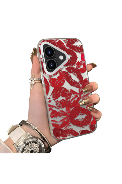 ucuc iPhone 17 Compatible Hard Acrylic Back Silicone Edge Lens Protection Case