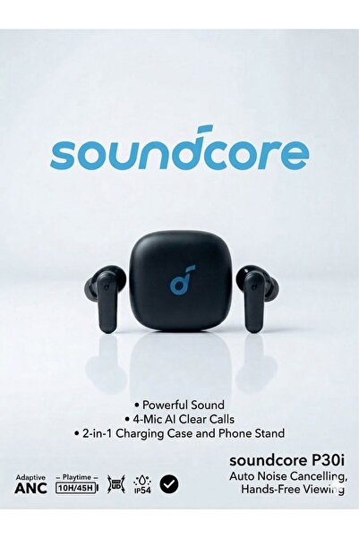 Generic سماعات أذن لاسلكية Anker Soundcore P30i مزودة بخاصية إلغاء الضوضاء، و...