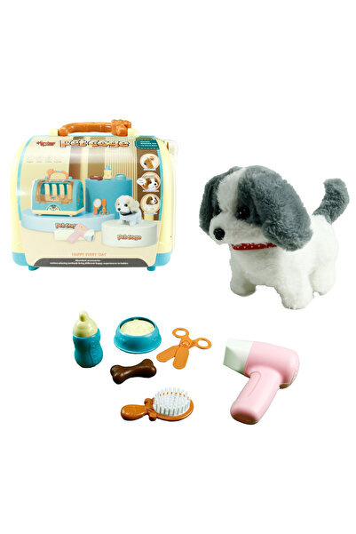 nenniden store Taşıma Çantalı Hareketli Pilli Köpek Set (Pet Shop)