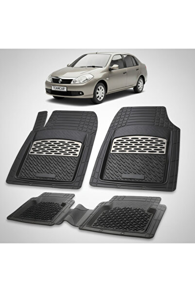 TEAMCAR Πατάκια δαπέδου συμβατά με Renault Symbol II Sedan 2008-2013 |   Ασήμι