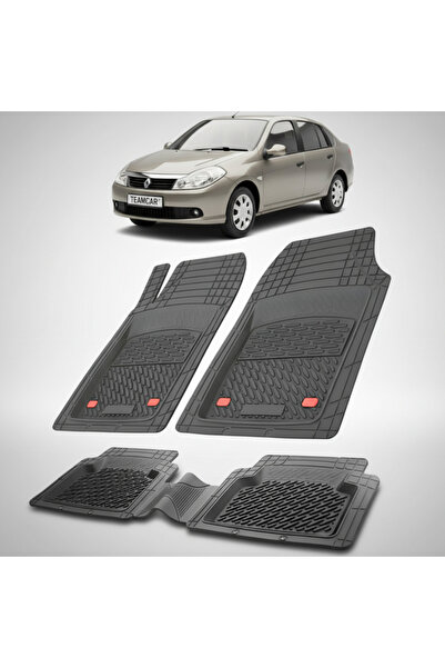 TEAMCAR Πατάκια δαπέδου συμβατά με Renault Symbol II Sedan 2008-2013 |   Μαύρο