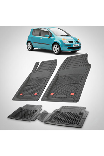 TEAMCAR Πατάκια δαπέδου συμβατά με Renault Modus 1 Μικρό MPV 2004-2008 |   Μαύρο