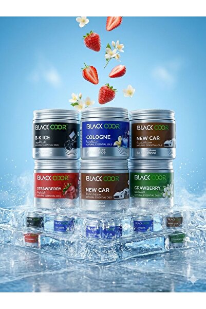 Black Odor معطرات جو للسيارة (6 قطع) - معطر جو طبيعي يدوم طويلاً برائحة الزيو...