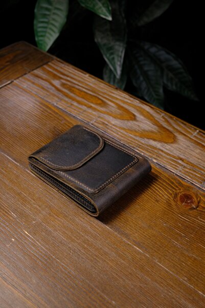 eonaks Rio - İnce Tasarım Hakiki Gerçek Deri Cüzdan ve Kartlık - HAKİ ( zeyti...