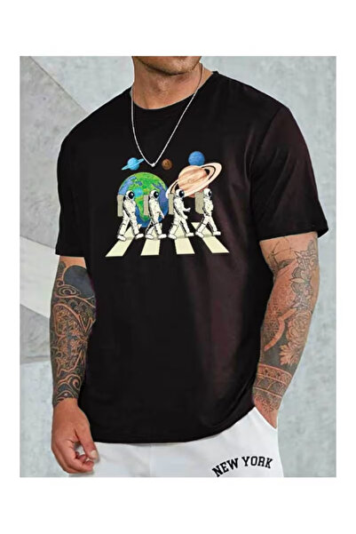 ZEMLİYA Unisex "Astronauți" cu imprimeu tricou - Stil modern