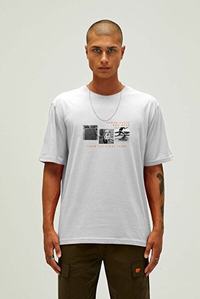 Bad Bear Culture Icon White Men's Printed T-Shirt
