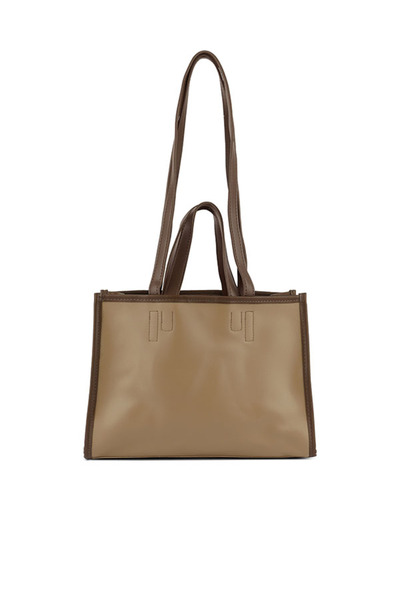 london Rag حقيبة تعليقة يد نسائية بلون الجمل بتصميم مموج ألوان متباينة