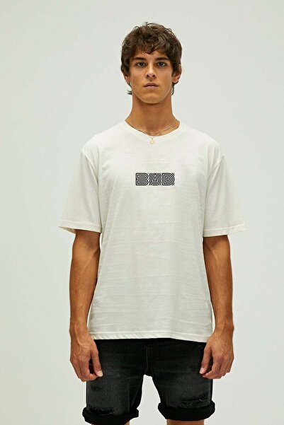 Bad Bear Maze Men's White Tshirt Off-White