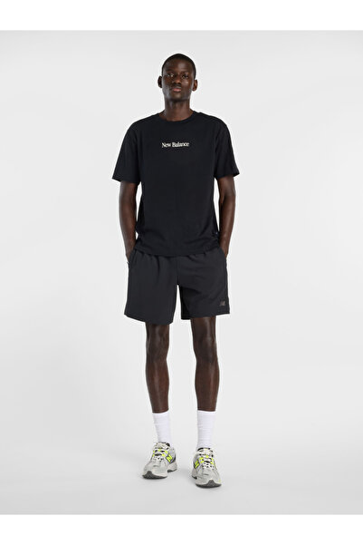 New Balance تيشيرت قطن أسود مطبوع
