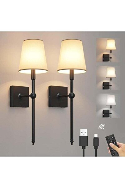Arabest 2-Pack Smart Wall Sconces, Rechargeable Battery LED Lamps with Remote...