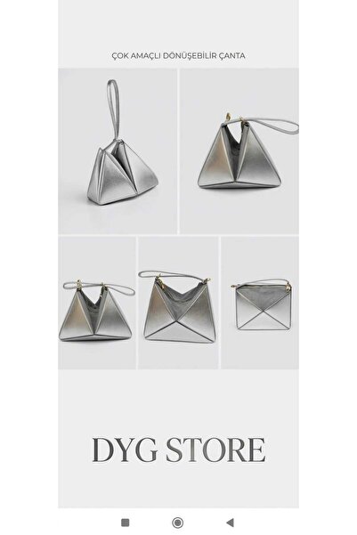DYG STORE Silver Multipurpose Convertible Hand and Shoulder Bag Bag