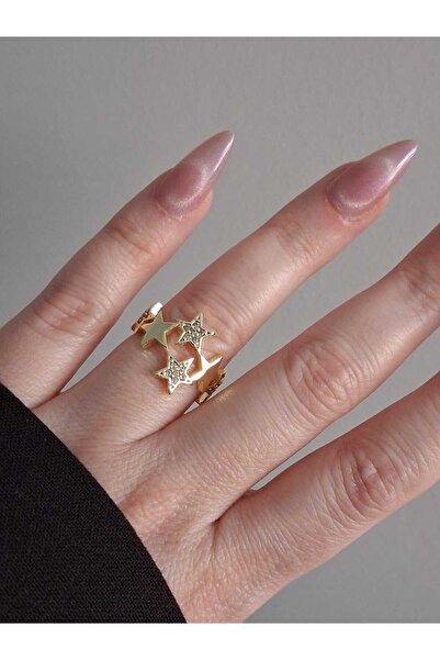 Bubbleatelier Gold Star Ring Adjustable