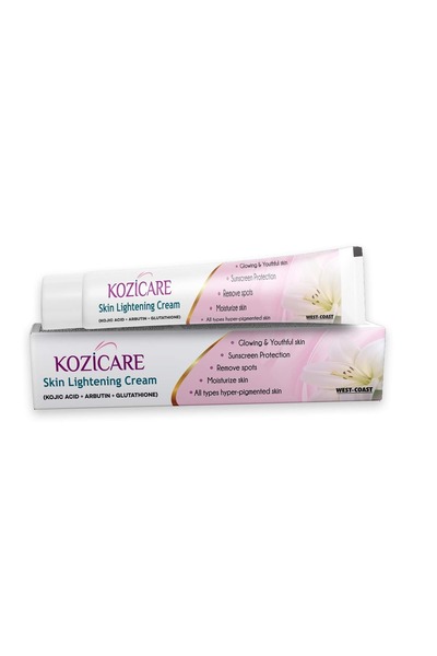 KOZICARE كريم تفتيح البشرة مع حمض الكوجيك، أربوتين، جلوتاثيون 15 غرام