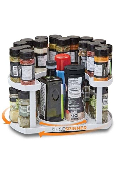 Arabest Spice Spinner, Kitchen Organizers and Storage Spice Rack,2-Tier Desig...