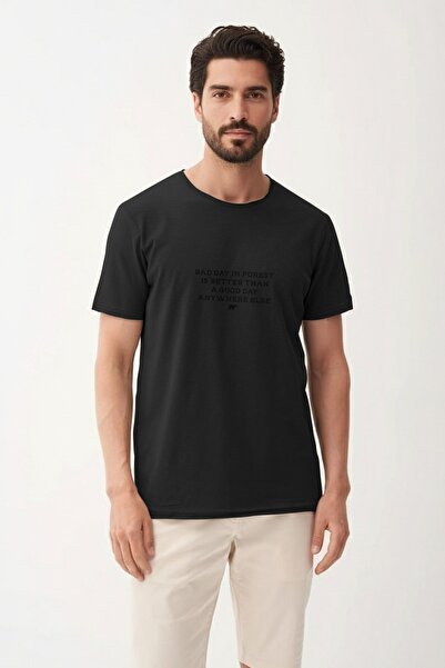 Bad Bear Bad day black men's Printed t-shirt