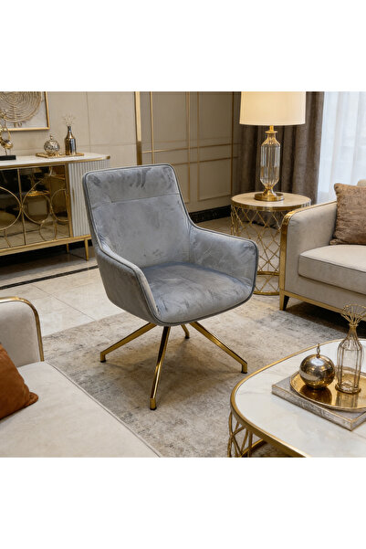 Bleco Designer home furniture fabric dining chair, lounge chair - 360° swivel