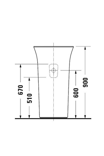 Duravit - Tulip Monoblok Lavabo 50 cm Beyaz (Duvardan Gidere Uygun) OUTLET - 2702500070-