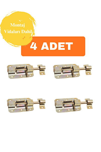 GÜMÜŞ Yaylı Mavzer Sürgüsü Kapı Pencere Metal Sürgülü Kiliti Emniyet Kilidi 4...