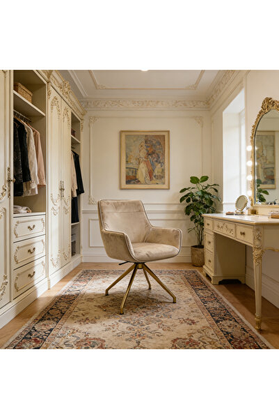 Bleco Designer home furniture fabric dining chair, lounge chair - 360° swivel