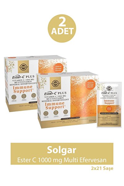 Solgar Ester C 1000 mg Multi Efervesan 21 Saşe 2 Adet