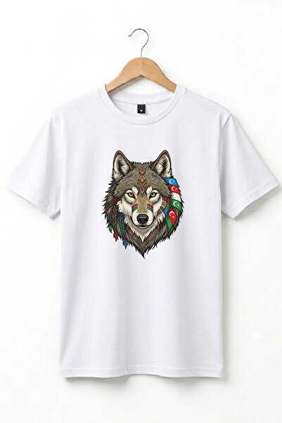 WİDİ Kurt Turan cu imprimeu Designul Statelor Turcești Lupul Alb și Steaua Lu...