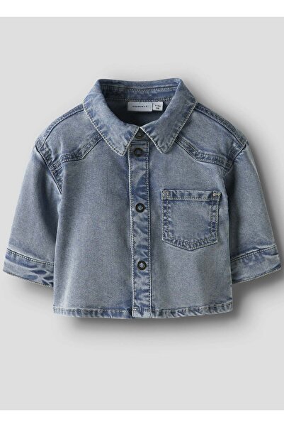 name ıt Shirt Blue Denim