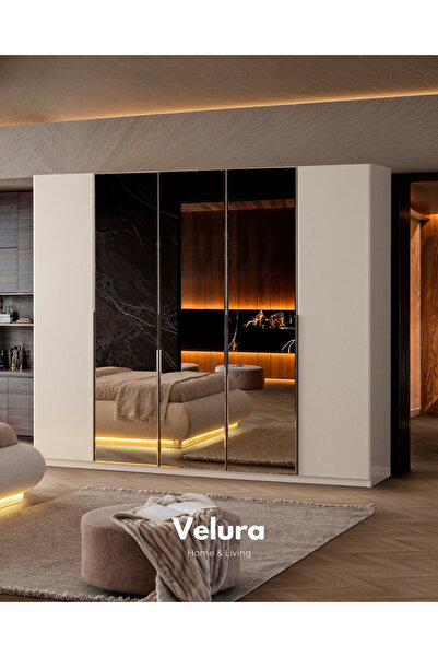Velura Home & Living Marcel 5 Kapaklı Gardırop - Aynalı