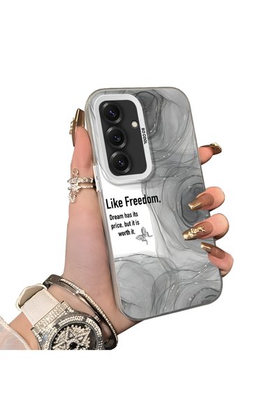 ucuc Samsung Galaxy S25 Compatible Hard Acrylic Back Silicone Edge Lens Prote...