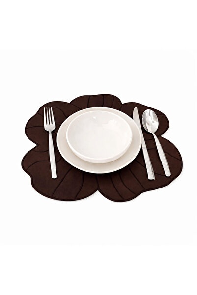 2Ddesign 6 Pieces Daisy Embroidered Leather Supla-Easy to Clean Placemat