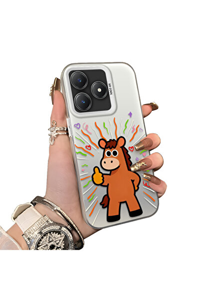 ucuc Realme Note 60 Compatible Hard Acrylic Back Silicone Edge Lens Protectio...