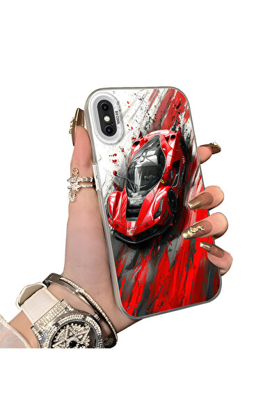 ucuc iPhone XS Max Compatible Hard Acrylic Back Silicone Edge Lens Protection...