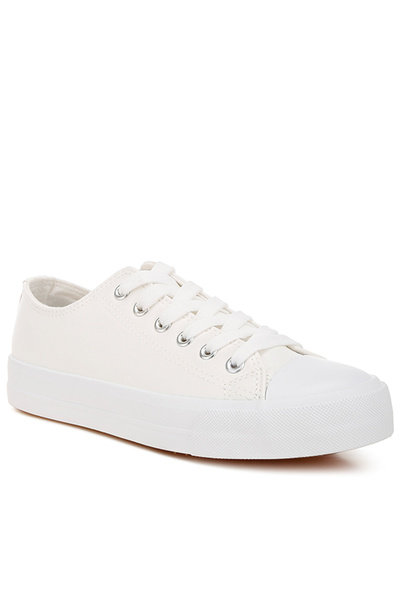 london Rag Women White Canvas Sneakers