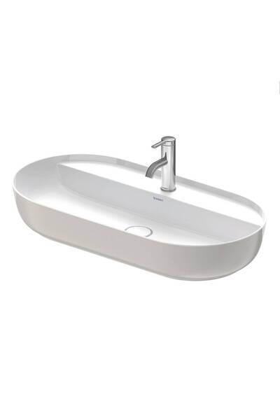 Duravit - Luv DuraCeram Çanak Lavabo, 80 cm, Beyaz-Satin Mat Gri OUTLET - 038...