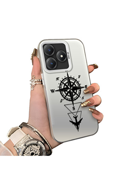 ucuc Realme Note 60 Compatible Hard Acrylic Back Silicone Edge Lens Protectio...