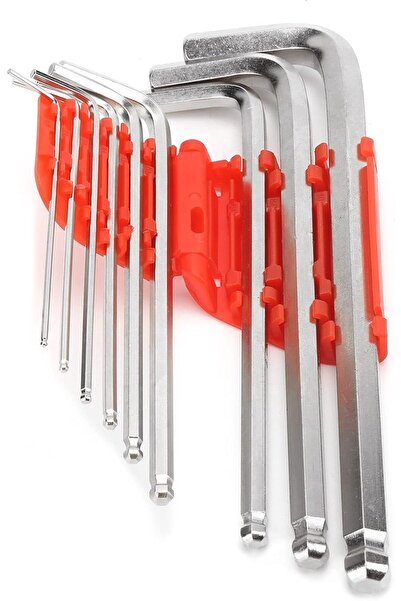 EXL 9Pcs Hex Key Set, Hex Key Allen Wrench Set, Long Arm Ball End Hex Key Wre...