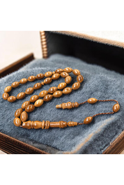 İnan Tesbih Natural Special Craftsmanship Barley Cut Ringed Kuka Prayer Beads