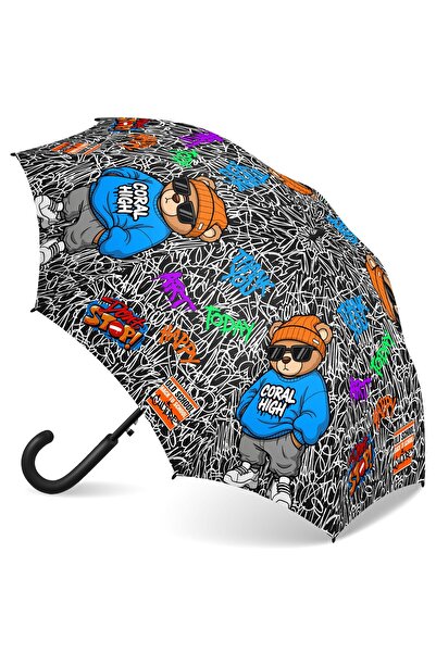 Coral High Kids Grafiti Ayıcık Desenli Çocuk Şemsiyesi 36115
