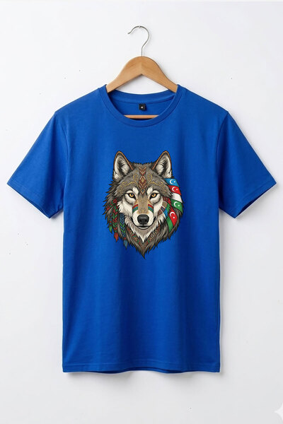 WİDİ Kurt Turan cu imprimeu Designul Statelor Turcești Lupul Alb și Steaua Lu...