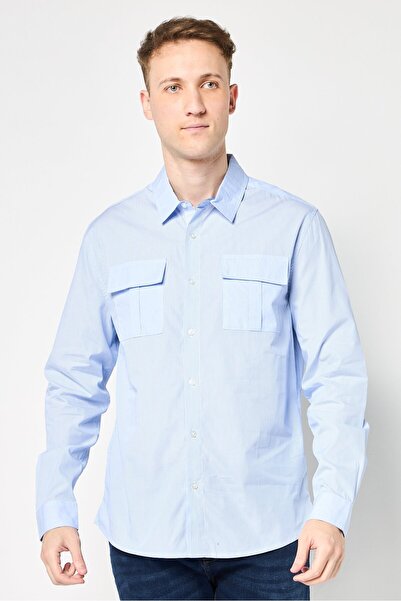 Dkny Men Regular Fit Long Sleeve Stripe Casual Shirt, Multicolor