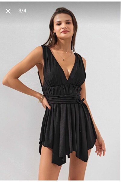 Pierre Cardin Νέας σεζόν Μαγιό με ζώνη και λαιμόκοψη V