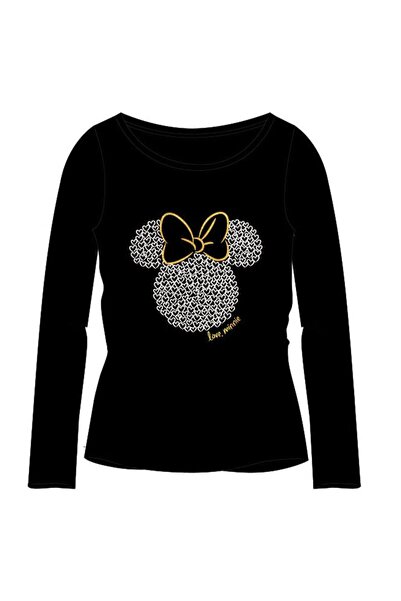 Minnie Mouse Cotton blouse with print, love, Minnie, black