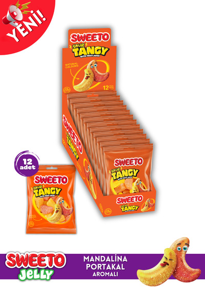 SWEETO Jelly Sour Tangy / Ekşi Mandalina 80g x 12