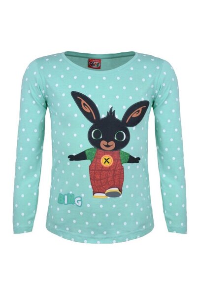 Bing Cămașă cu mânecă lungă din bumbac turcoaz