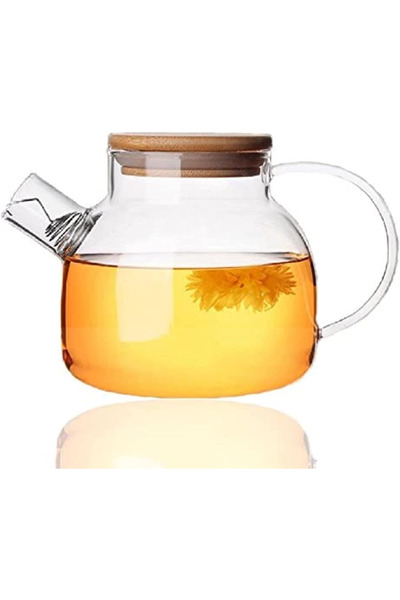 Primo Heat Resistant Glass Teapot Set Multicolour 1000ml